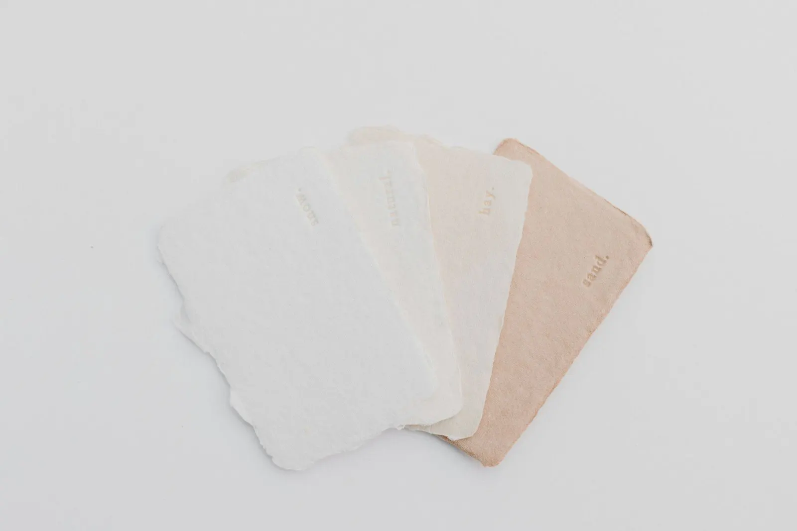 Muestras de papel de distintos tonos